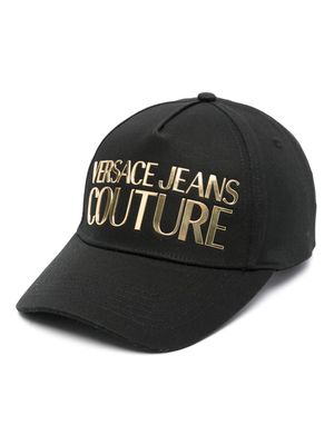 Versace Jeans Couture logo-appliqué cotton cap - Black