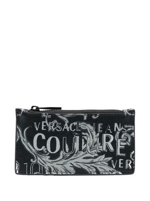 Versace Jeans Couture logo barocco-print wallet - Black