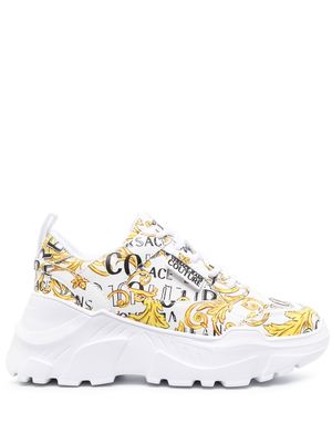 Versace Jeans Couture Logo Brush Couture-print sneakers - White