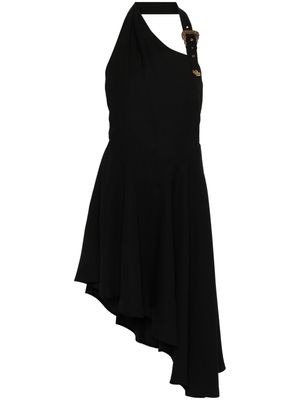 Versace Jeans Couture logo-buckle crepe dress - Black