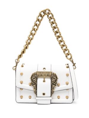 Versace Jeans Couture logo-buckle shoulder bag - White