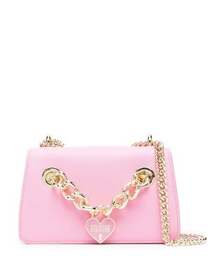 Versace Jeans Couture logo-charm chain-embellished crossbody bag - Pink