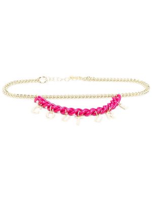 Versace Jeans Couture logo-charm detail belt - Pink