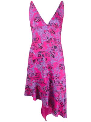 Versace Jeans Couture Logo Couture print asymmetric dress - Pink