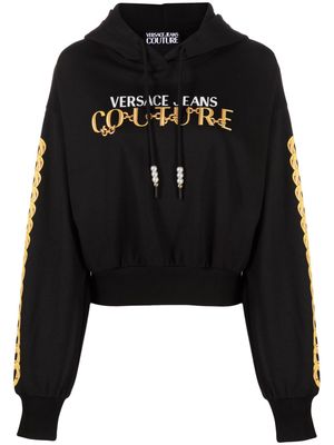 Versace Jeans Couture Logo Couture-print hoodie - Black
