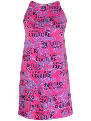 Versace Jeans Couture Logo Couture-print sleeveless minidress - Pink