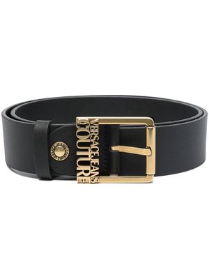 Versace Jeans Couture logo-detail leather belt - Black