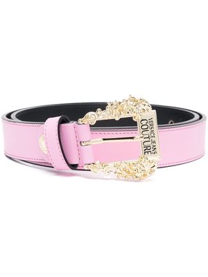 Versace Jeans Couture logo-detail leather belt - Pink