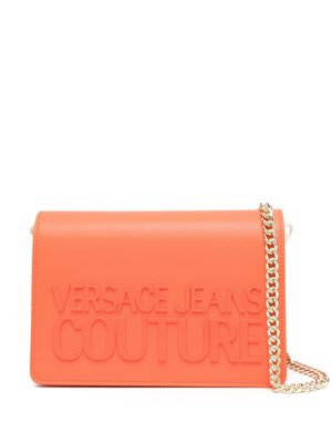 Versace Jeans Couture logo-embossed shoulder bag - Orange