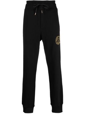 Versace Jeans Couture logo-embroidered cotton track pants - Black