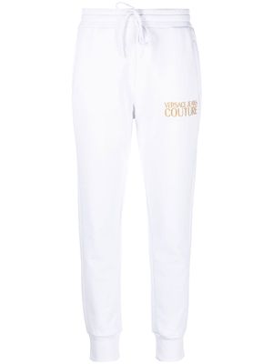 Versace Jeans Couture logo-embroidered cotton track pants - White