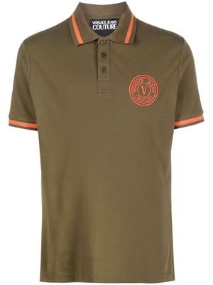 Versace Jeans Couture logo-embroidered polo shirt - Green