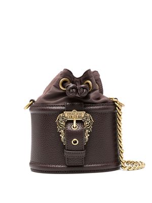 Versace Jeans Couture logo-engraved bucket bag - Brown