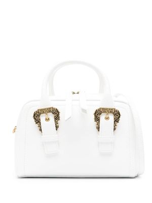 Versace Jeans Couture logo-engraved decorative-buckle tote bag - White