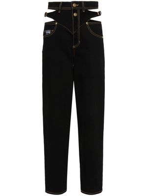 Versace Jeans Couture logo-engraved straight jean - Black
