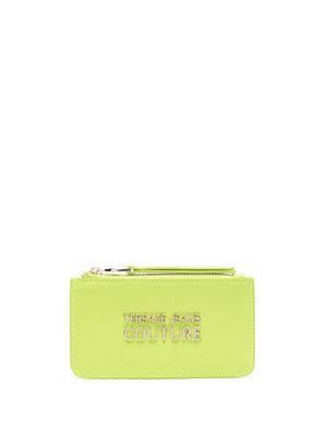 Versace Jeans Couture logo-lettered zipped purse - Green