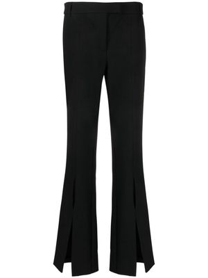 Versace Jeans Couture logo-lettering flared trousers - Black
