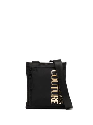 Versace Jeans Couture logo-lettering messenger bag - Black