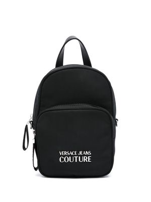 Versace Jeans Couture logo-lettering zipped backpack - Black