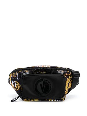 Versace Jeans Couture Logo Lock Barocco-print belt bag - Black