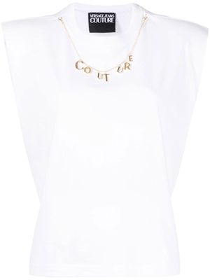 Versace Jeans Couture logo-necklace detail T-shirt - White