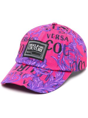 Versace Jeans Couture logo-patch detail baseball cap - Pink