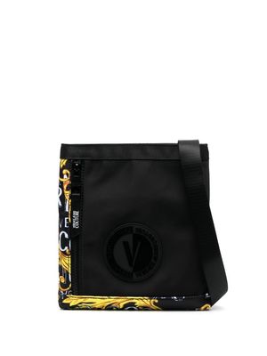 Versace Jeans Couture logo-patch detail messenger bag - Black
