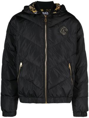Versace Jeans Couture logo-patch down puffer jacket - Black