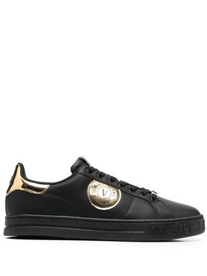 Versace Jeans Couture logo-patch low-top sneakers - Black