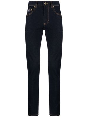 Versace Jeans Couture logo-patch slim-cut jeans - Blue