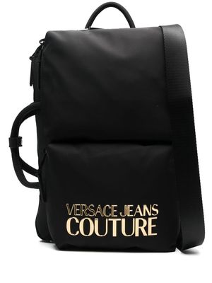 Versace Jeans Couture logo-plaque backpack - Black