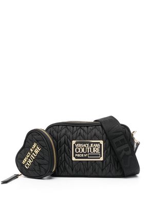 Versace Jeans Couture logo plaque cross body bag - Black
