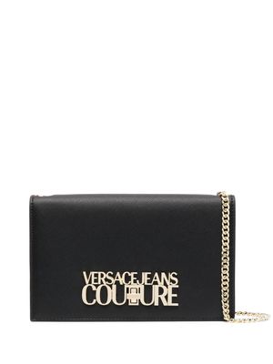 Versace Jeans Couture logo-plaque detail crossbody bag - Black