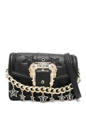 Versace Jeans Couture logo-plaque embellished crossbody bag - Black