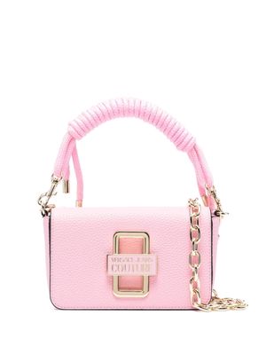 Versace Jeans Couture logo-plaque faux-leather tote bag - Pink