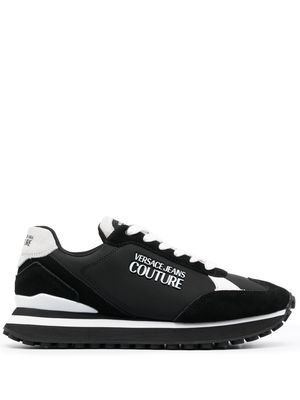 Versace Jeans Couture logo-plaque lace-up sneakers - Black
