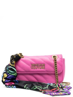 Versace Jeans Couture logo-plaque quilted shoulder bag - Pink