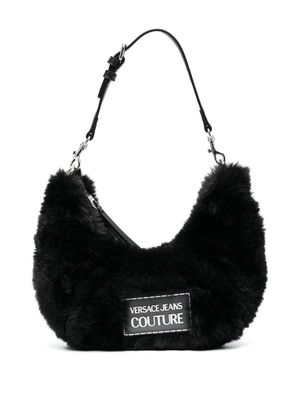 VERSACE JEANS COUTURE logo-plaque shoulder bag - Black