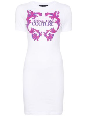 Versace Jeans Couture logo-print cotton dress - White