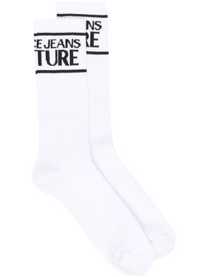 Versace Jeans Couture logo-print cotton socks - White