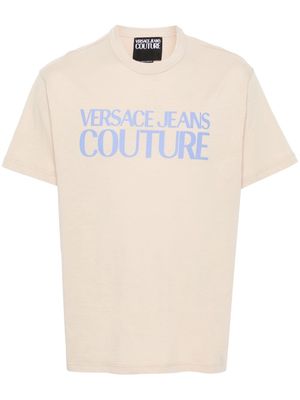 Versace Jeans Couture logo-print cotton T-shirt - Neutrals
