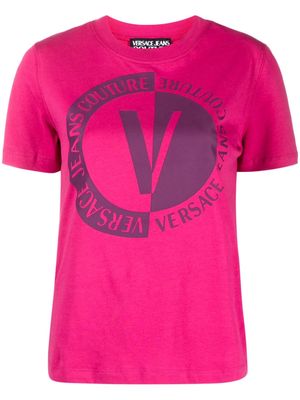 Versace Jeans Couture logo-print cotton T-shirt - Pink