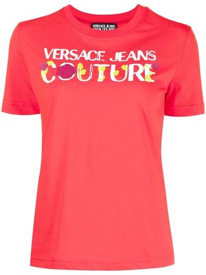 Versace Jeans Couture logo-print cotton T-shirt - Red