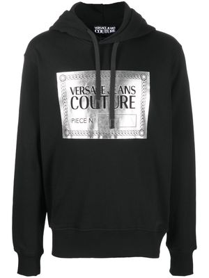Versace Jeans Couture logo-print detail hoodie - Black