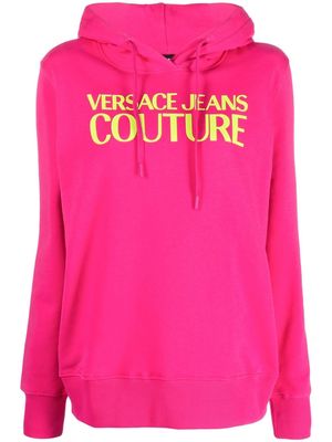 Versace Jeans Couture logo-print detail hoodie - Pink