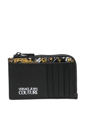 Versace Jeans Couture logo-print detail wallet - Black