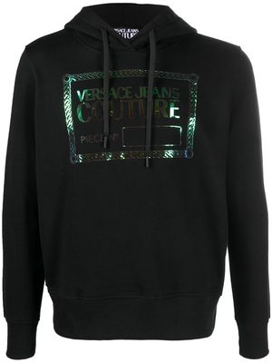 Versace Jeans Couture logo-print drawstring hoodie - Black