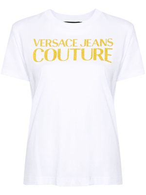 Versace Jeans Couture logo-print glittered T-shirt - White