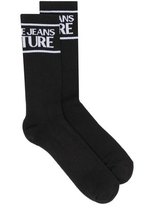 Versace Jeans Couture logo-print knitted socks - Black