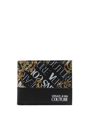 Versace Jeans Couture logo-print leather wallet - Black